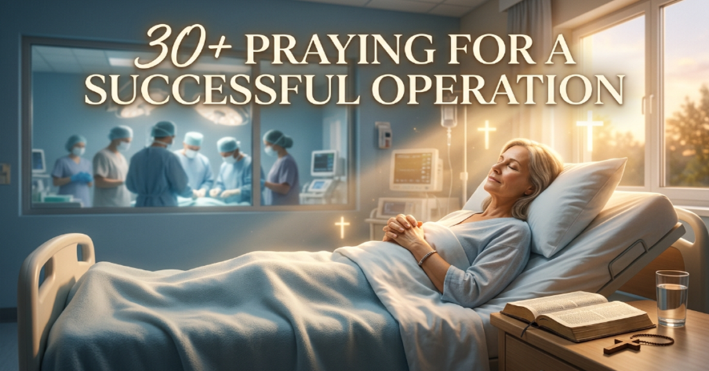 praying for a successful operation