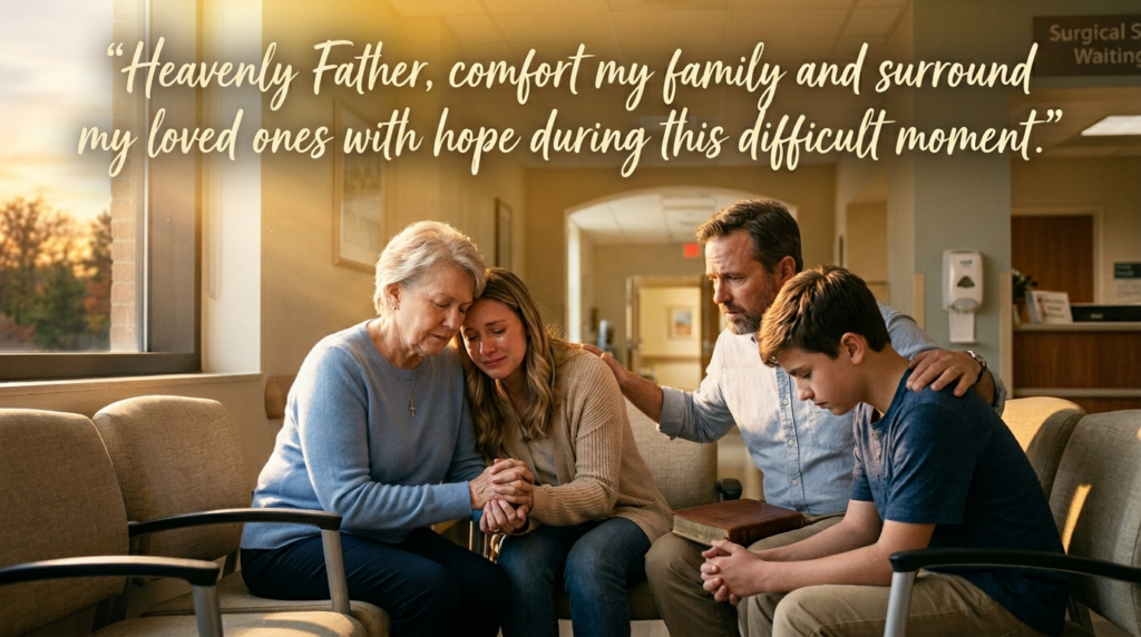 praying for a successful operation