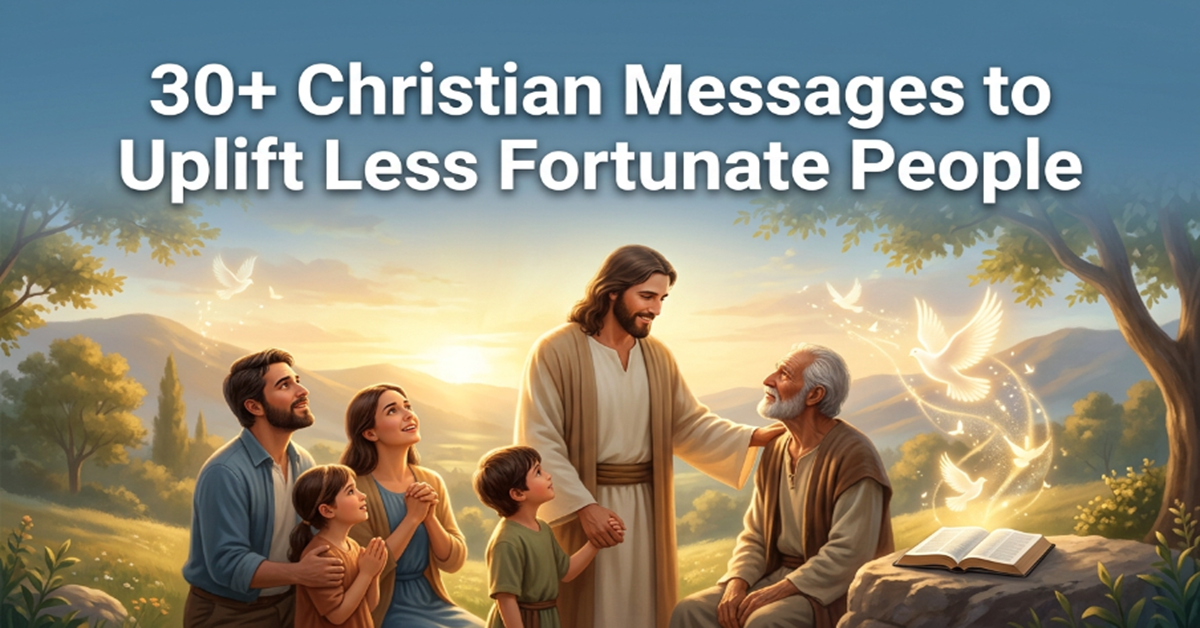 christian messages to uplift less fortunate people