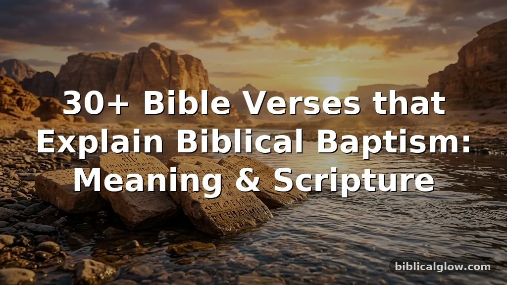 30+ Bible Verses that Explain Biblical Baptism