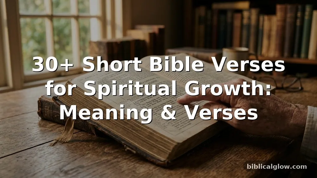 30+ Short Bible Verses for Spiritual Growth